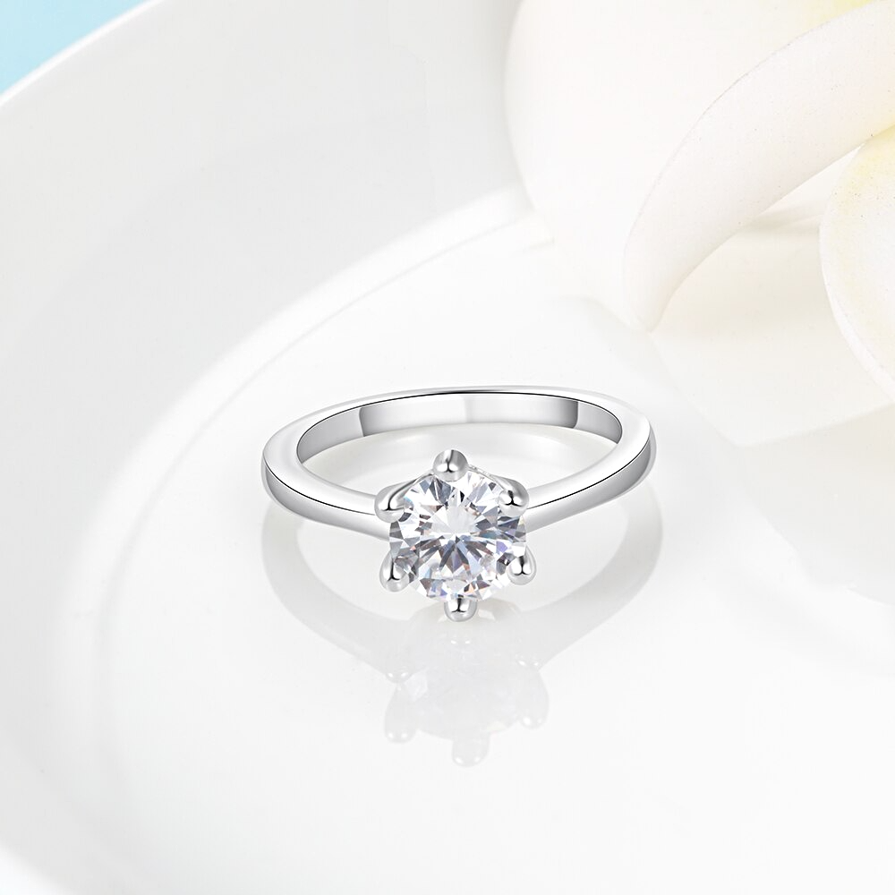 Silver Women Cubic Zircon Finger Rings - 1MRK.COM