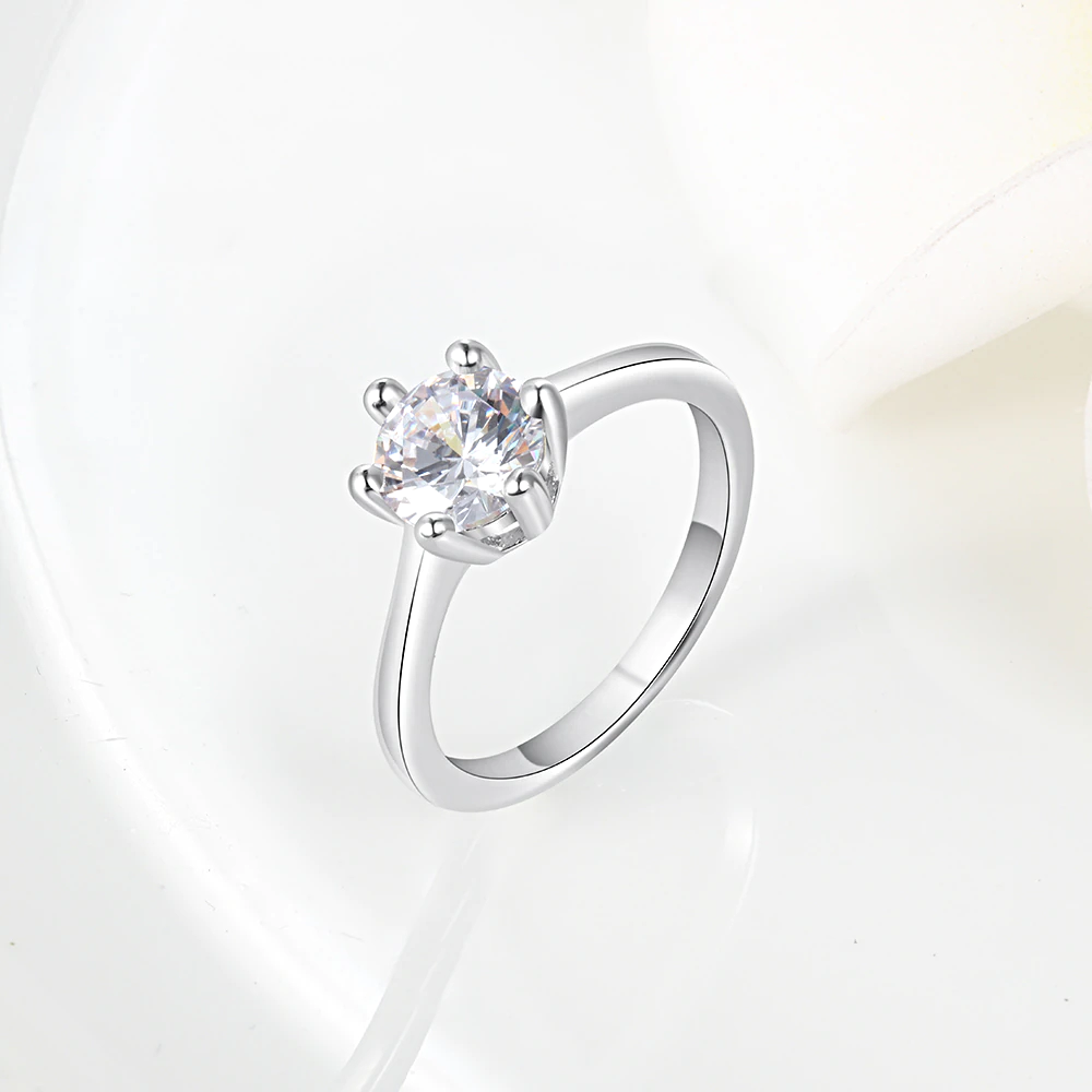 Silver Women Cubic Zircon Finger Rings - 1MRK.COM