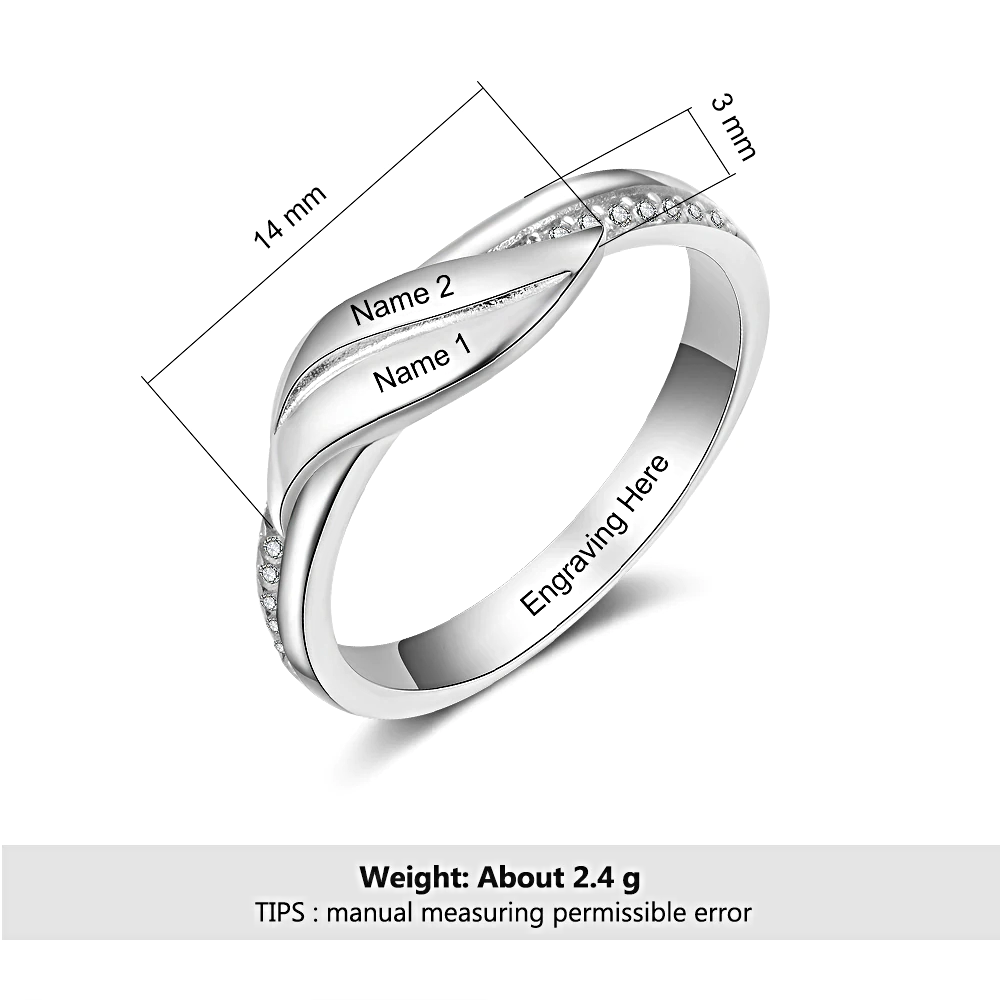 Custom Name Ring Finger Engraved - 1MRK.COM