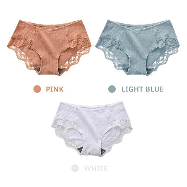 3Pcs Cotton Panty Women's Panties Comfort Underwear - 1mrk.com