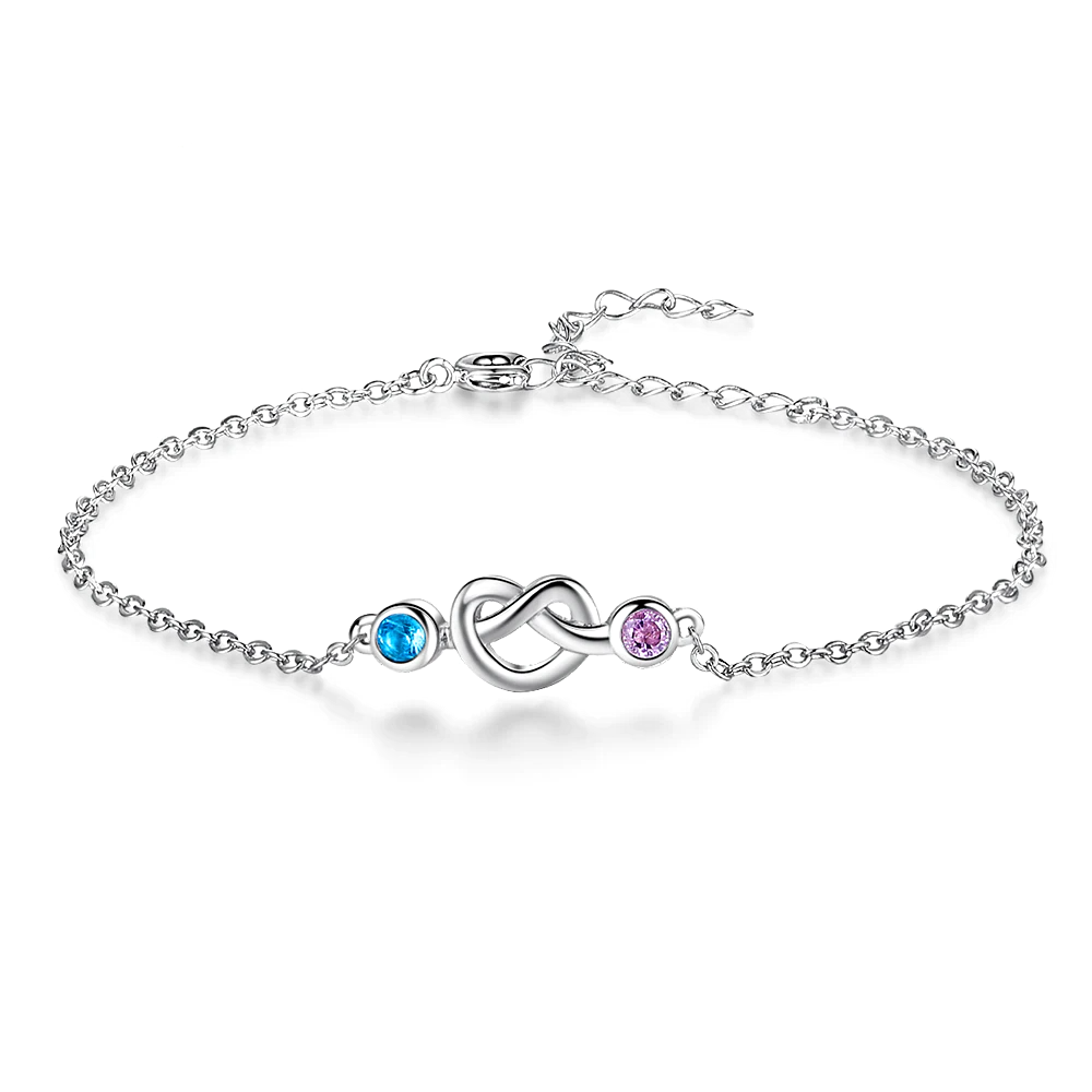 Bracelets Blue Pink Stone Knot Adjustable - 1MRK.COM