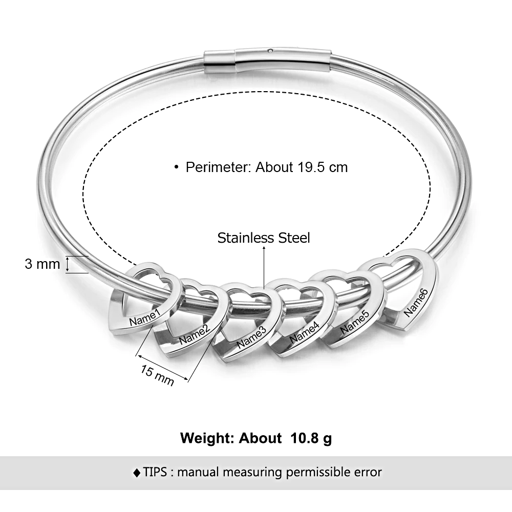 Bracelet with Heart Custom - 1MRK.COM
