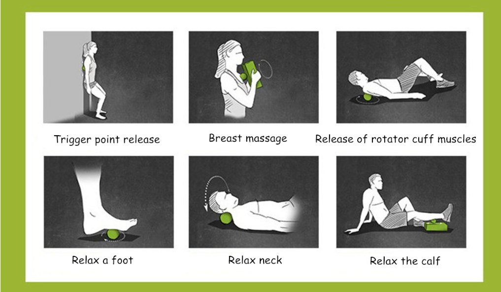 Massage avec balle vibrante